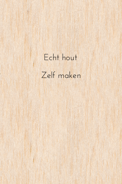 Kaart blanco hout staand