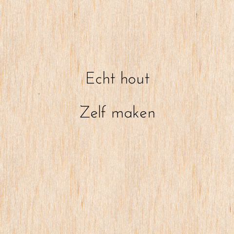 Kaart blanco hout vierkant