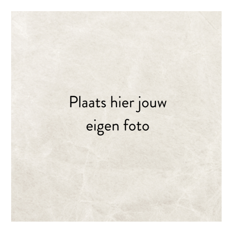 Blanco vierkant kaartje met een foto vak voor