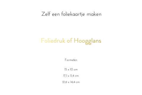 kaart blanco enkel liggend folie
