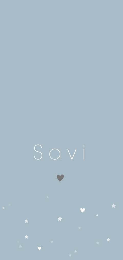 Rustige staande geboortekaart met sterretjes