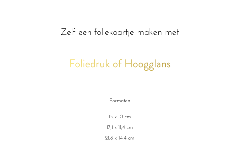 Kaart blanco folie dubbel liggend