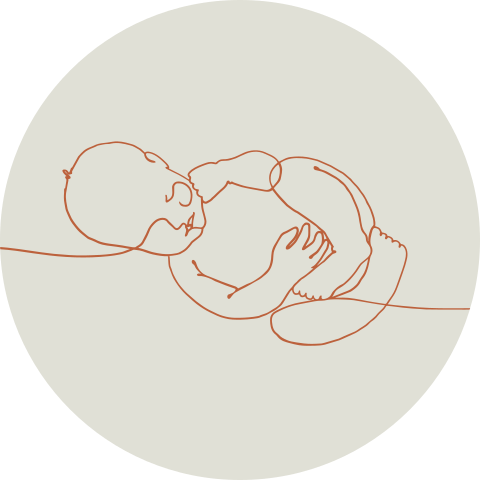 Sluitzegel lijntekening baby