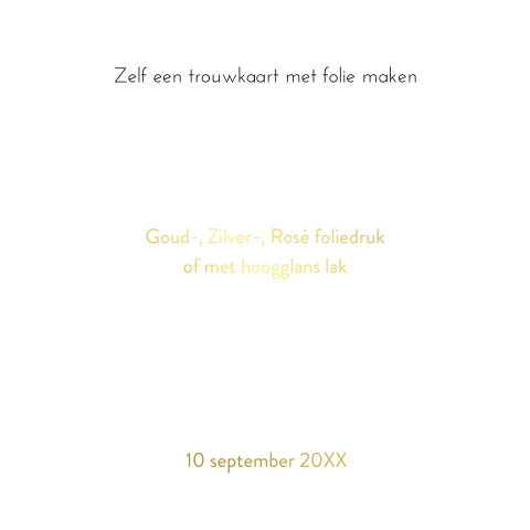kaart folie blanco enkel vierkant