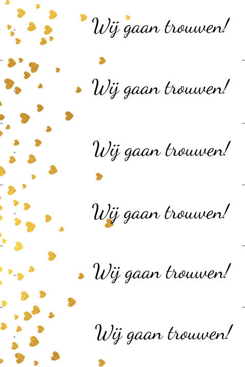 DIY kaart enkel om zelf trouw labels te maken