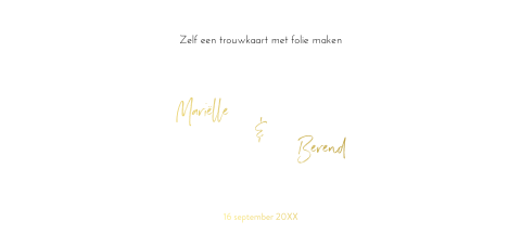 Kaart blanco folie dubbel panorama