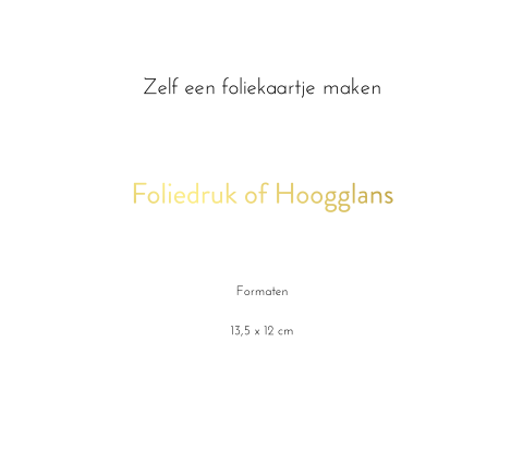 Kaart blanco dubbel belgisch folie