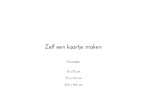Enkele kaart liggend om zelf te maken