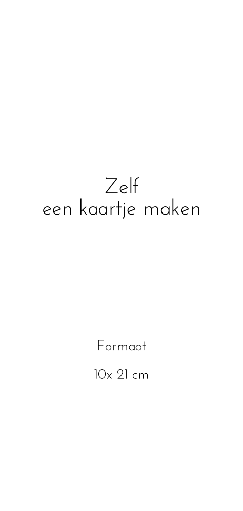 Staande kaart enkel om zelf te maken card portrait