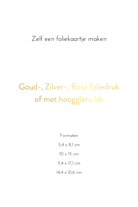kaart blanco dubbel folie staand