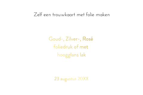 kaart blanco folie enkel liggend