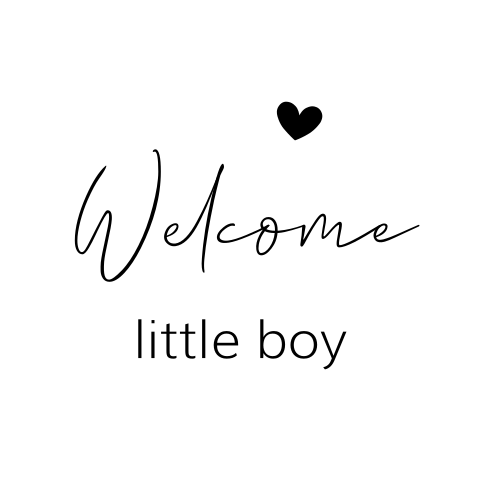 Sluitzegel unisex 'welcome little boy'