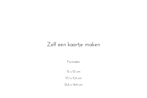 Blanco liggend kaartje dubbel wat je zelf kunt aanpassen