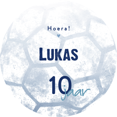 Toffe ronde verjaardag uitnodiging voetbal jongen j