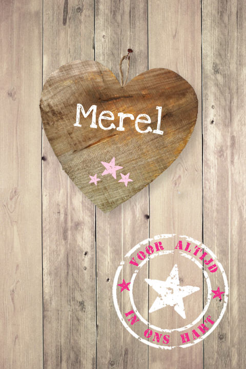 rouwkaartje voor baby of kind met sloophout