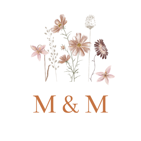 Sluitzegel trouwkaart illustraties veldbloemen initialen