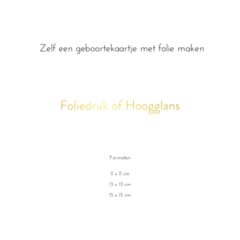 kaart folie blanco dubbel vierkant