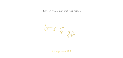 Kaart blanco folie enkel panorama