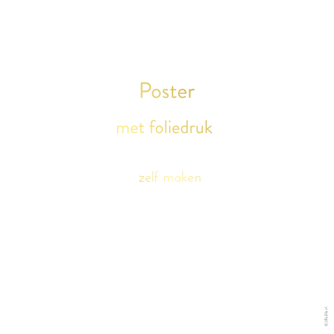 poster vierkant folie blanco