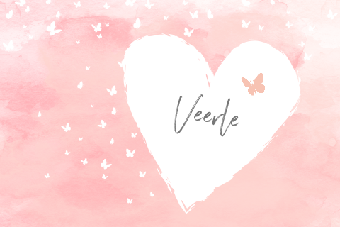 Lieve rouwkaart met kleine vlindertjes en waterverf