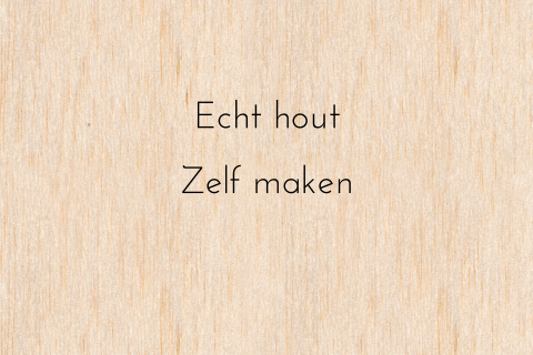 Kaart blanco hout liggend