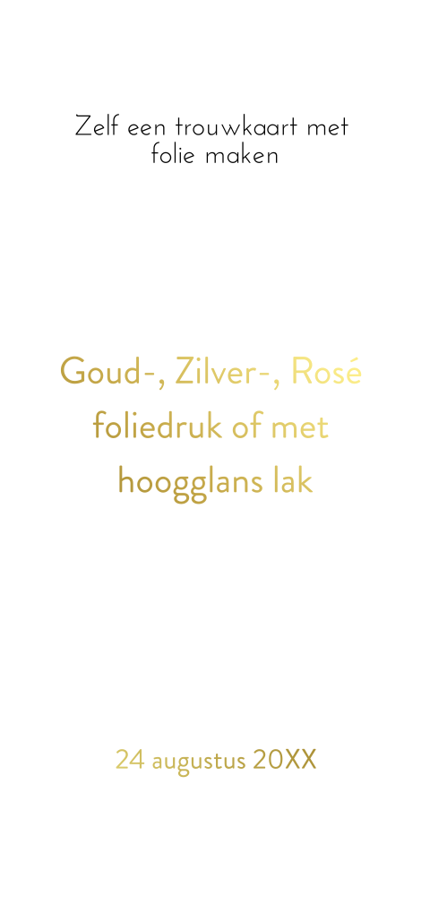 kaart folie blanco langwerpig