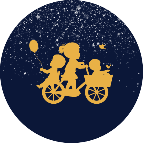 Leuke sluitzegel met silhouet derde kindje