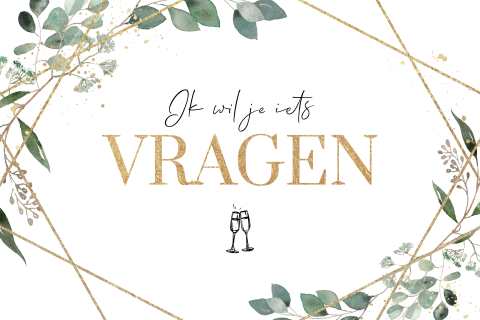 Botanisch kaartje getuige vragen bruiloft