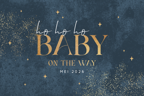 Gepersonaliseerde kerstkaart zwangerschapsaankondiging