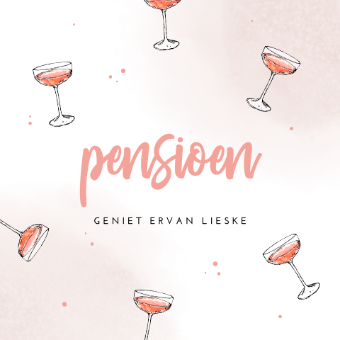 Vrolijke pensioen kaart voor een vrouw