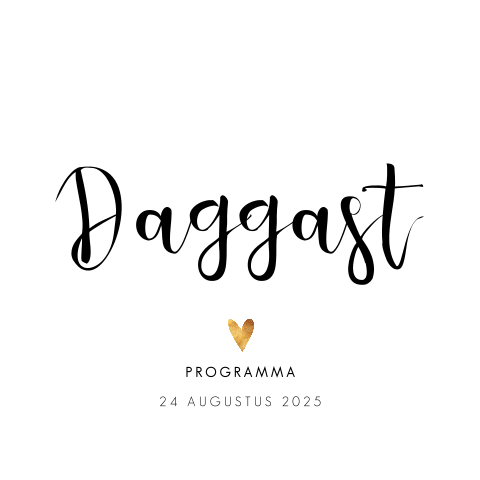 Stijlvol programmakaartje daggast