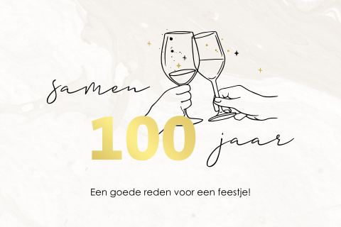 Verjaardag uitnodiging samen feest 100 jaar