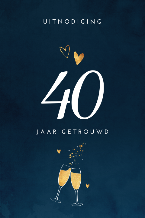 Uitnodiging jubileum 40 jaar getrouwd