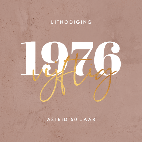 Originele uitnodiging verjaardag 50 jaar