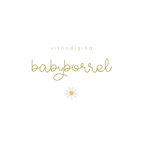 Kraamborrelkaartje met schattig madeliefje