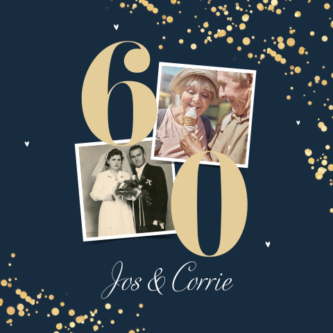 Originele uitnodiging jubileum 60 jaar