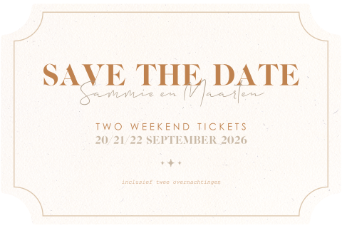 Save the date in ticket vorm