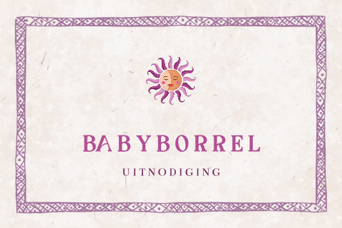 Kraamborrelkaartje Mexican sun paars