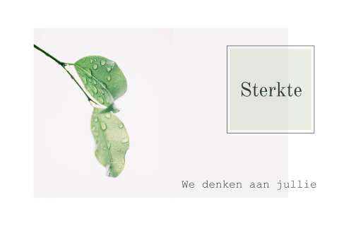 Sterkte wenskaart condoleance