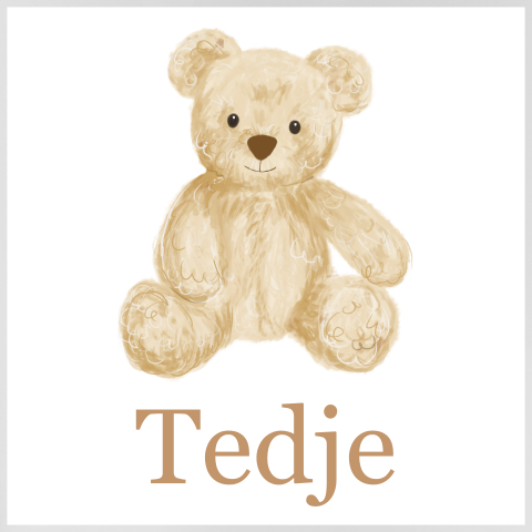 Kinderbeker met schattig beertje en naam