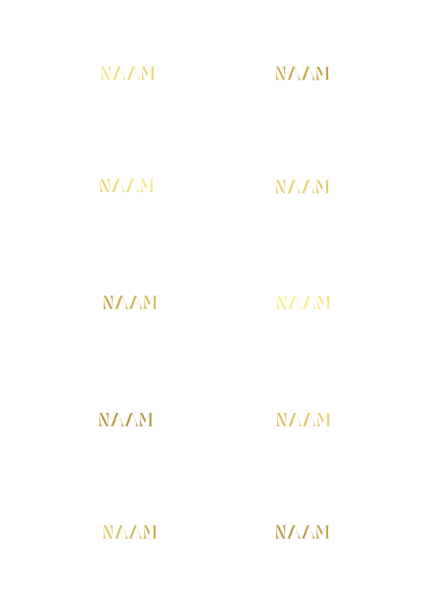Naamkaartjes bruiloft ovaal met goudfolie
