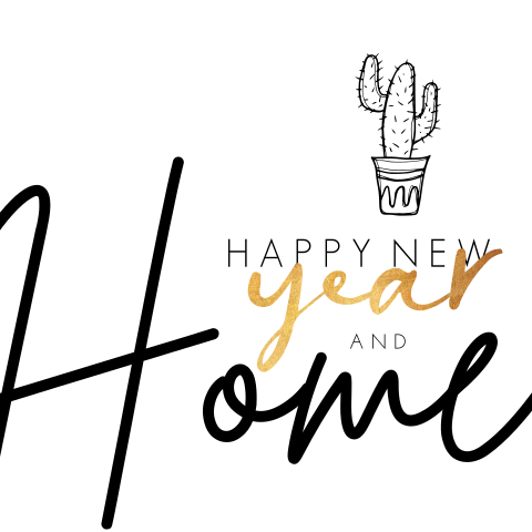 Housewarming uitnodiging clean zwart wit
