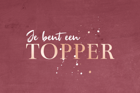 Wenskaart topper met spetters en roséfolie