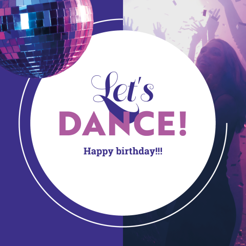 Wenskaart Hutten let's dance