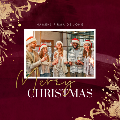 Klassieke kerstkaart zakelijk met eigen foto