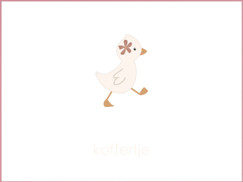 Kinderkoffertje met naam en schattig eendje