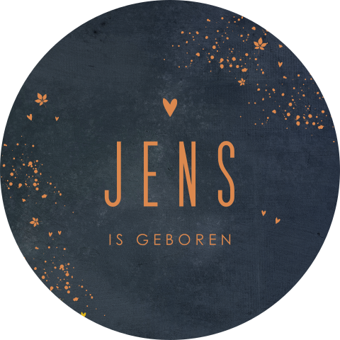 Geboorte raamsticker met naam 60 cm