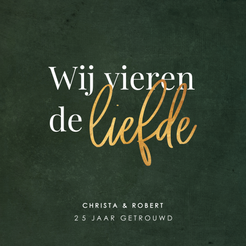 Jubileum uitnodiging 25 jarig huwelijk