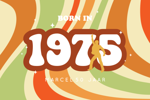 Seventies uitnodiging verjaardag 50 jaar