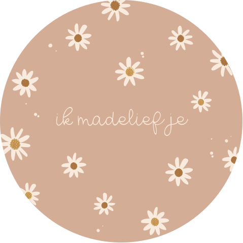 Muurcirkel met madeliefjes